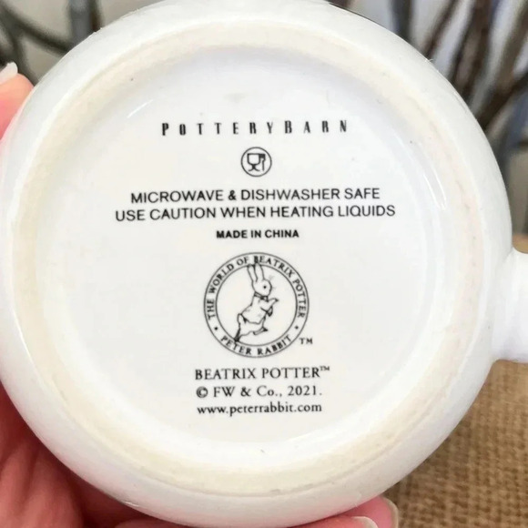 Pottery Barn Two Peter Rabbit Beatrix Potter Mugs (2) - Picture 9 of 10